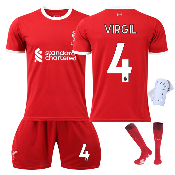 Säsongen 2023-24 Liverpool tröja nr 11 Salah 9 Firmino NO.4 VIRGIL XL