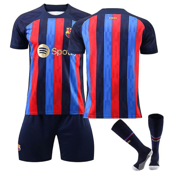 Barcelona fodboldtrøje Hjemmesport fodboldtrøje 20(110-120CM) Unnumbered