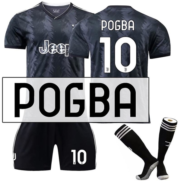22-23 Juventus Kits -jalkapallopaita aikuisten harjoituspukuun W POGBA 10 Kids 16(90-100CM)