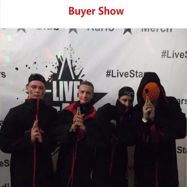 Unisex Halloween Akatsuki Cosplay-kostyme, 6 deler XS