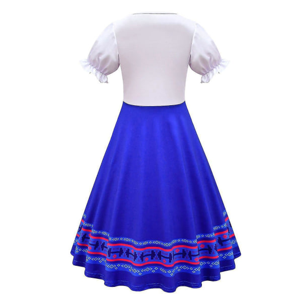 Encanto Luisa Madrigal Cosplay Kostym Tjejklänningar Carnival Halloween Fancy Dress Costumes_y 150(10-11Y)