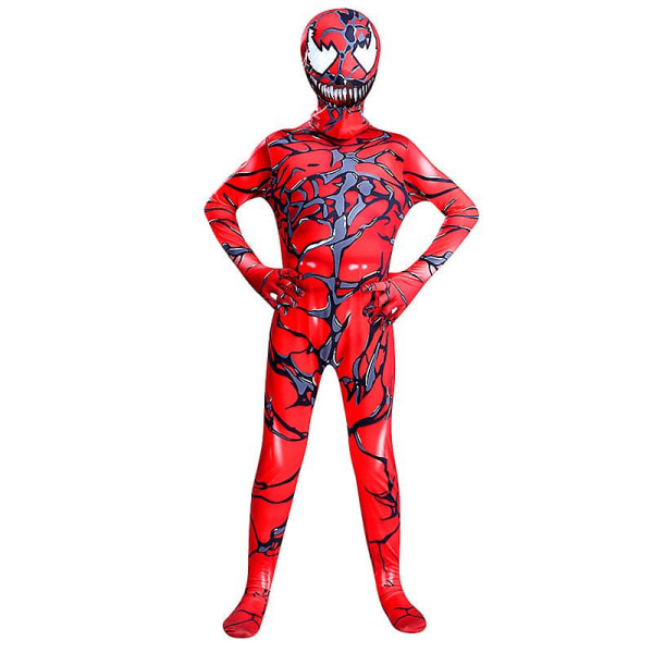 Carnage Venom Spiderman Cosplay Kostym Barn Vuxen Zentai Fancy Dress 130 Kids (120-130cm)