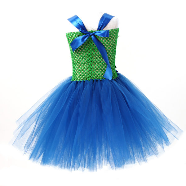 ario-mekko lapsille, prinsessa-asu Halloween-syntymäpäiväjuhliin green M