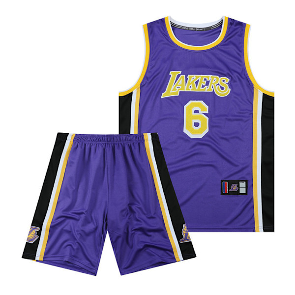 Nba James Basketball-trøye nr. 6 Lakers-trøyesett purple XS
