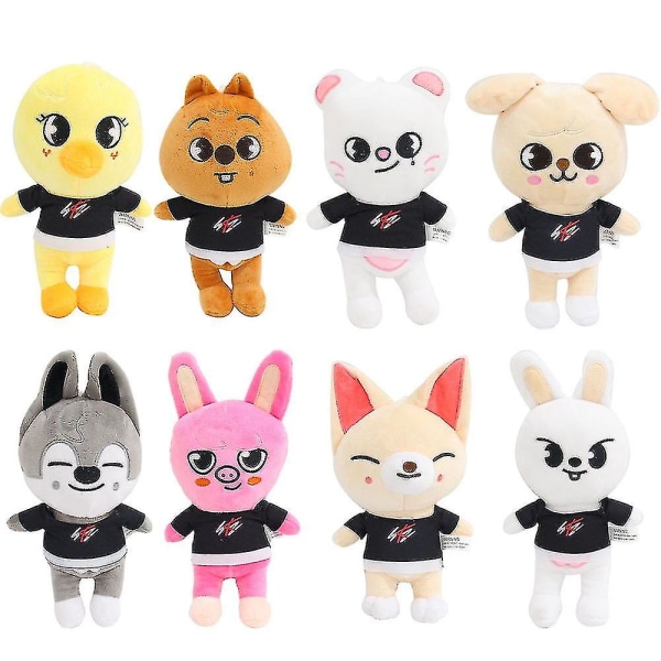 20 cm Skzoo Stray Kids pehmo Leeknow Hyunjin Doll Lapsi Aikuinen white rabbit