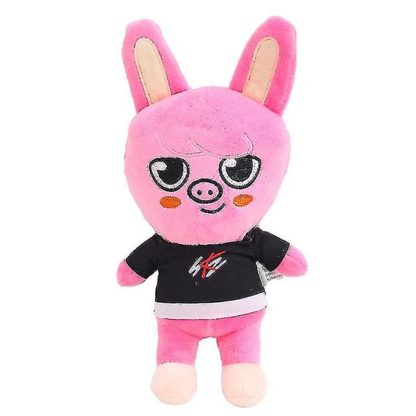 20 cm Skzoo Stray Kids plyschleksak Leeknow Hyunjin Docka Barn Vuxen pink rabbit