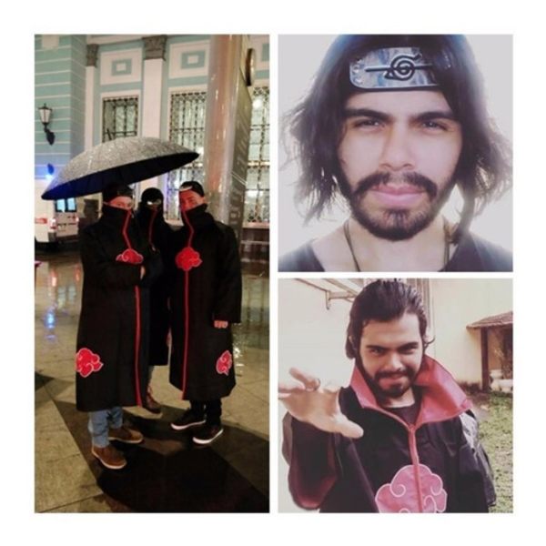 Unisex Halloween Akatsuki Cosplay-kostyme, 6 deler L