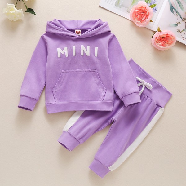 Baby Barn Flicka Långärmad Pullover Toppar Set Casual Outfits Purple 12-18M