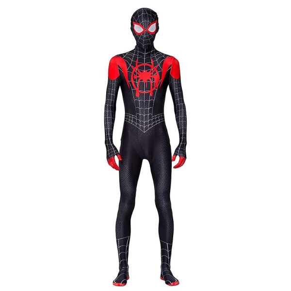 Spiderman Cosplay Superhjältedräkt Barn Vuxen Bodysuit CNMR . Miles Morales 160 Adults (150-160cm)