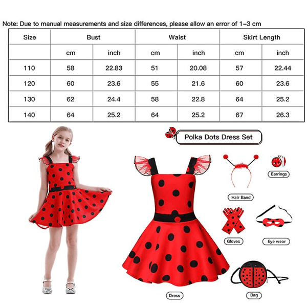 Jenter Havfrue Kostymesett Barn Havfrue Prinsesse Kjole Carnival Cosplay Kostyme 110(100-110CM)