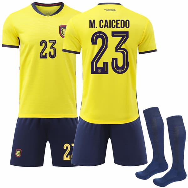 2026 VM Ecuador Barn Voksen Drakt Nr 23 Caicedo 28