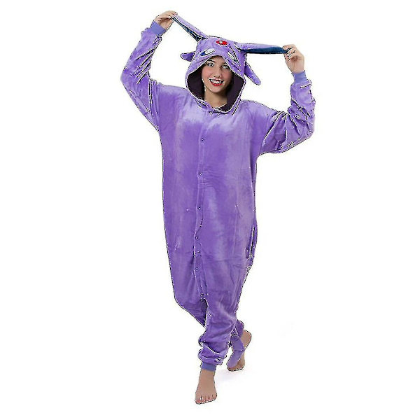 Tegneseriefigurer Unisex Onesie Fancy Dress Hættetrøjer Purple Smurf L(170CM-180CM)
