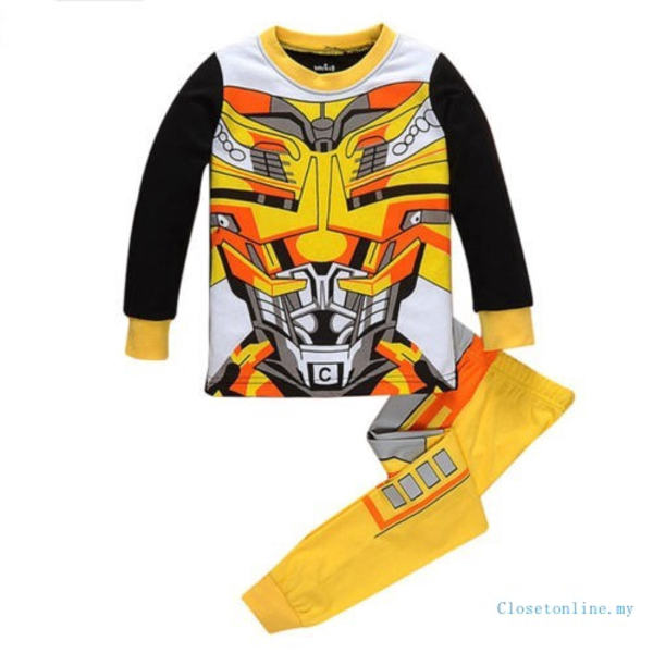 Pojkar långärmade byxor 2 st Outfits Marvel Iron Man kostym Transformers2 100