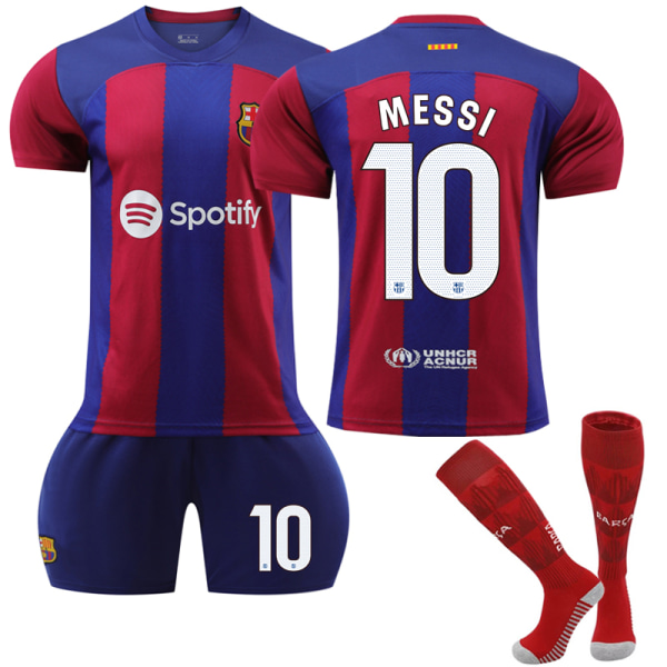 2023-2024 Barcelona hemma fotbollströja för barn nr 10 Messi 16