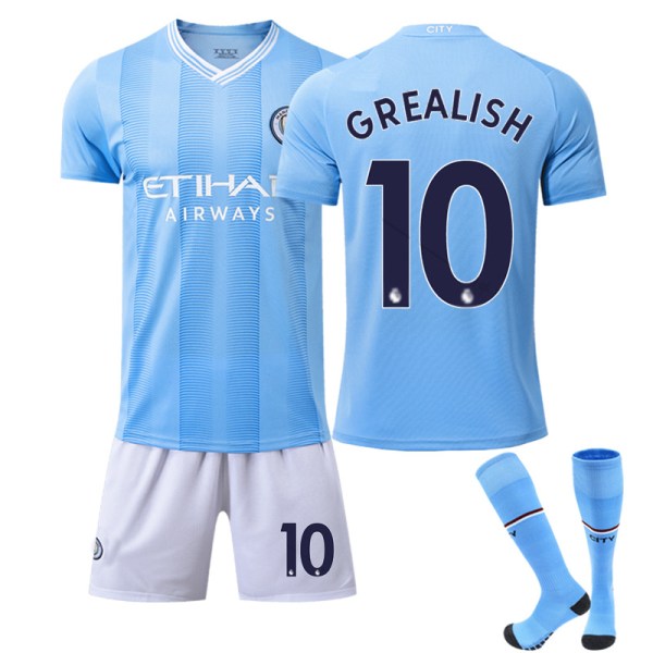 23 Manchester City Home Kit nro 10 Grealish Shirt #XS