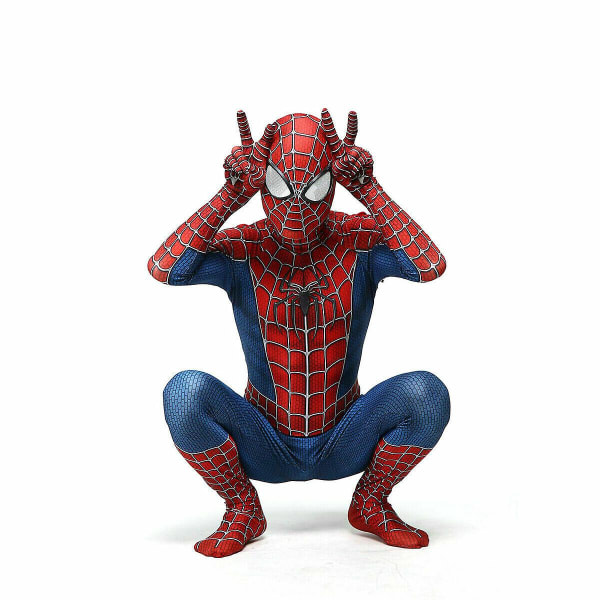 Raimi Spider Man Barn Voksen Jumpsuit Cosplay Kostyme Kostyme Festgave Barn XL (140-150) -1 Kids L (130-140)