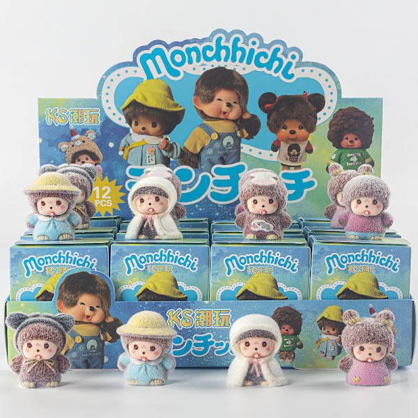 Labu Bu Bubble Mar docka blind box 12 stycken Monchhichi