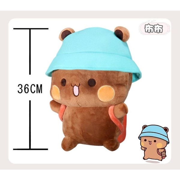 Bubu Og Dudu Panda Plys sød tegnefilm Pandabjørnedukke Kawaii Fyldt blød pude Legeværelsesindretning Børnefødselsdagsgaver F