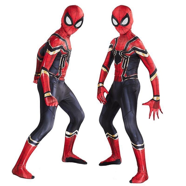 Spider-man Cosplay-kostyme Peter Parker Spider-man-klær Stål Spider-man Dark Spider-man Tight Spider Man M   120