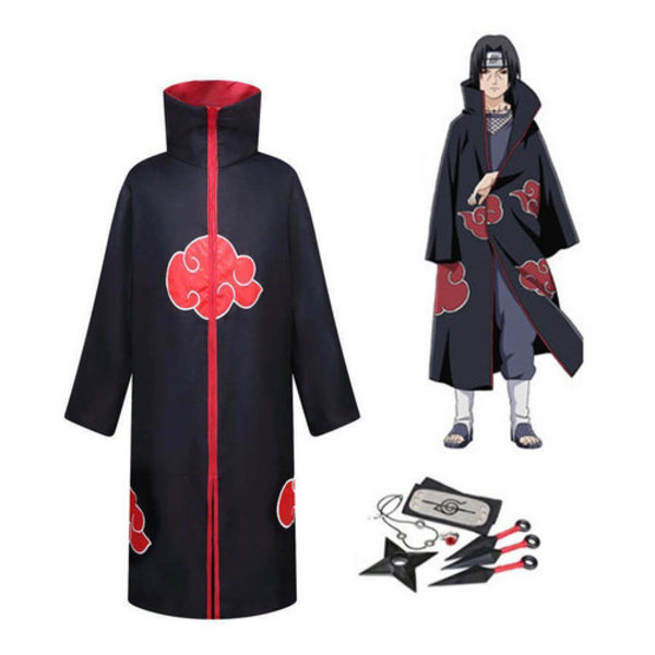 Unisex Halloween Akatsuki Cosplay-kostyme, 6 deler L