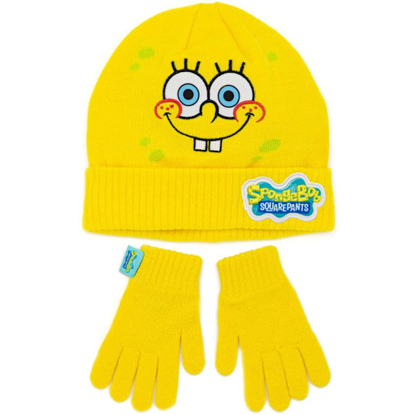 Paavo Pesusieni Neulottu pipo ja settilapsille/lapsille Yellow 4-8 Years