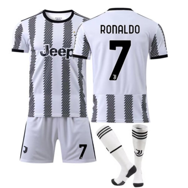 22-23 Juventus Ronaldo #7 Juv Soccer Kit aikuisille/lapsille 24