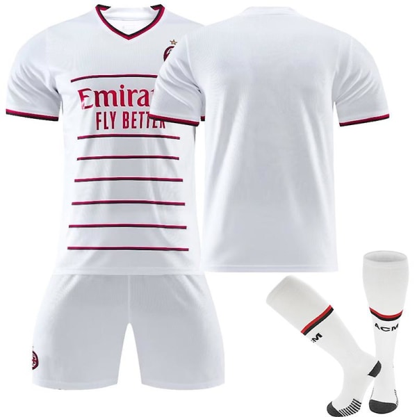 Ac Milan Away Barn Herr Fotbollströja Träningströja Kostym 22/23 Unnumbere Unnumbered Kids 20(110-120CM)