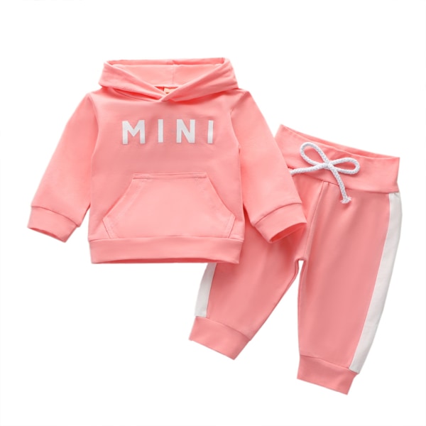 Baby Barn Flicka Långärmad Pullover Toppar Set Casual Outfits Pink 0-6M