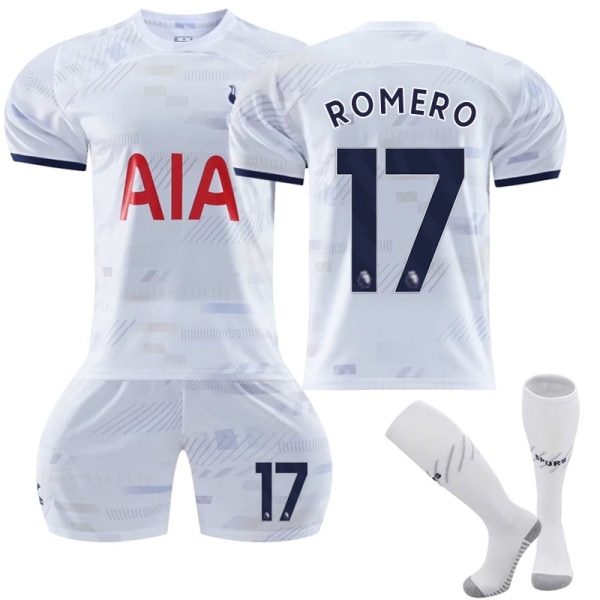 23-24 Tottenham Hotspur Home Kids Football Shirt F.C. Nro 17 ROMERO 6-7 years