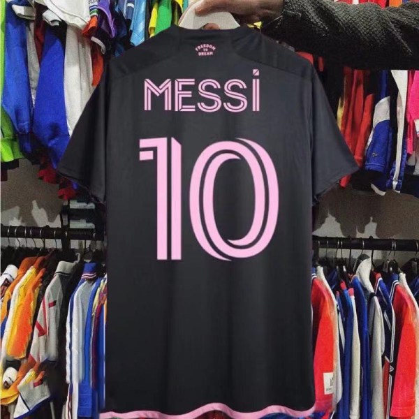 Major League Soccer Messi No.10 Miami International Trikot Hjemme Borte Fotballdraktsett for voksne barn Away Adult S（165-170cm）