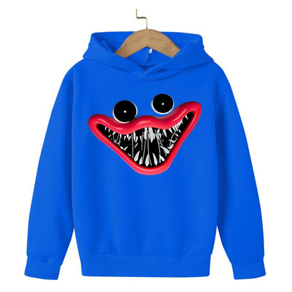 Kid Poppy Playtime Huggy Wuggy Hoodie Jacka Outdoor Winter Dark Blue 140cm