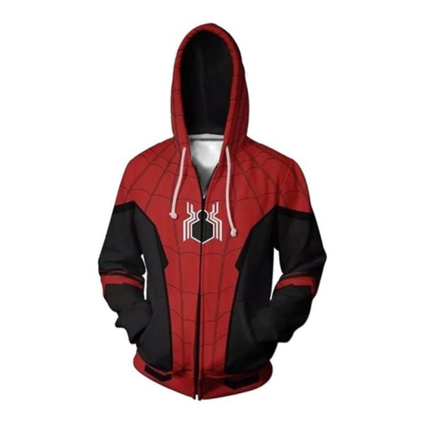Halloween 5d Spiderman Cosplay Zipper Jacka A 4XL