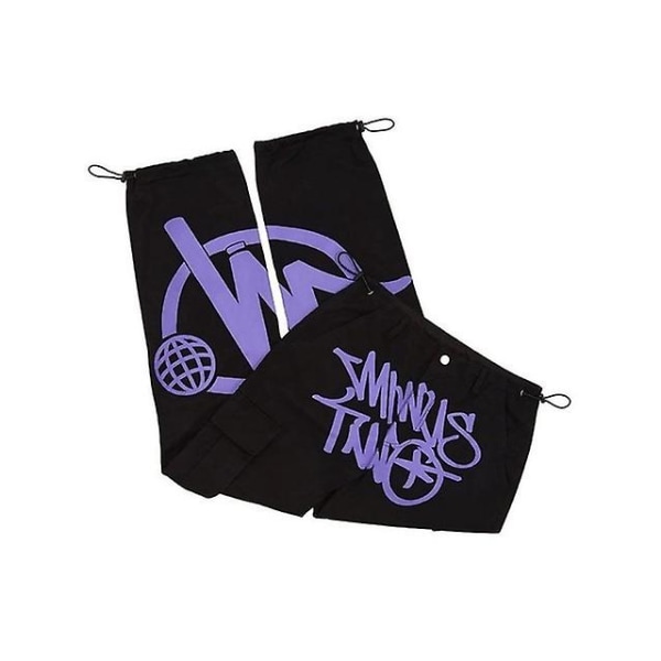 Minus To Kjeledress Bred f.eks Goth Arbeidstøy Herre Y2k Star Alt black purple L