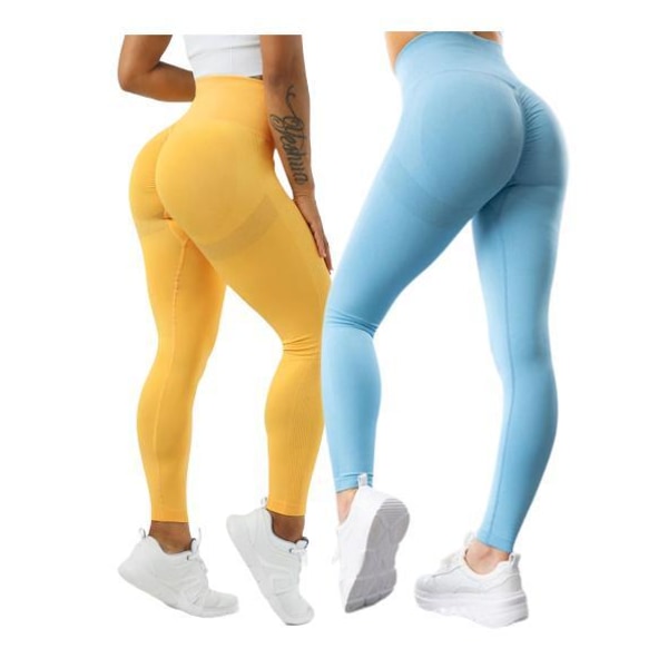 Gu Seamess Sukkahousut Leggingsit Gymshout L yellow l