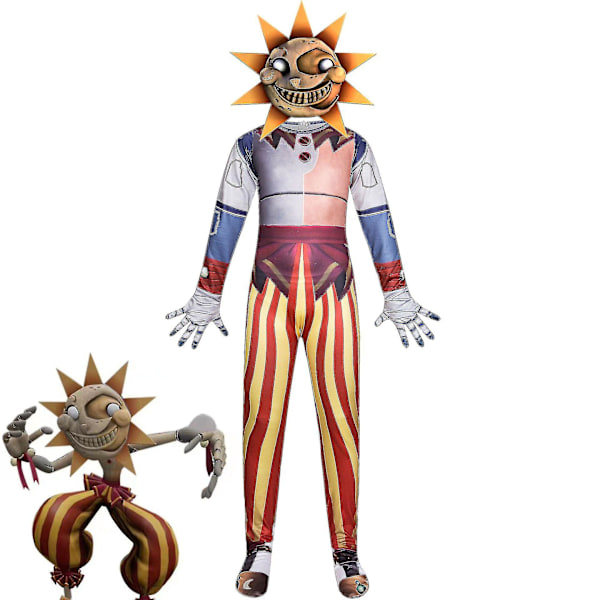 Sundrop ja Moondrop Fnaf Cosplay -asu Lasten Anime Haalari Naamio Kauhu Halloween Joulu Syntymäpäiväjuhla Asu Z Tw -a Moondrop Haalari Moondrop Jumpsuit Kids 120cm