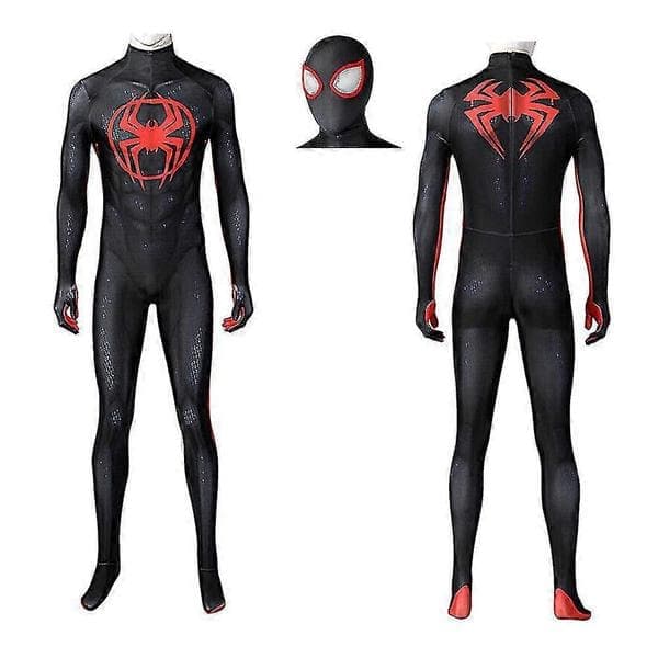 Spiderman Miles Morales Jumpsuit Kostym Cosplay Kostym Bildfärg 140