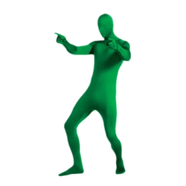 Festkostume Invisible Morphsuit Jumpsuit til voksen fuld krop Green 150cm