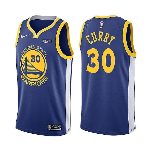 #24 Bryant # 30 Curry Basketball T-skjorte Trøye Uniformer Sportsklær Team CURRY CURRY Blue 30 2XL