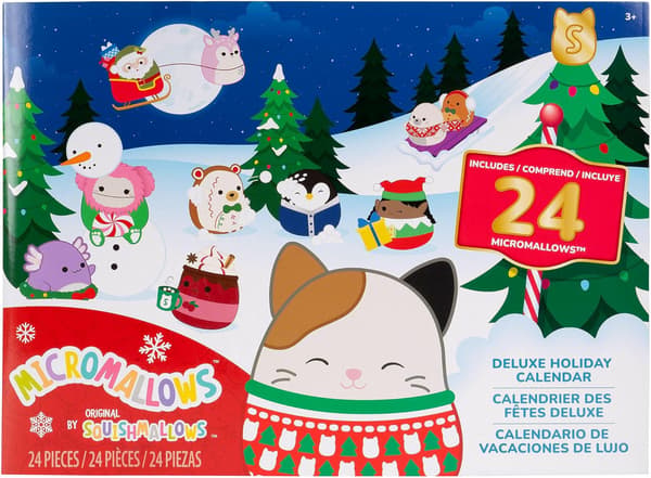 Micromallows Squishmallows 12 päivän joulukalenteri leluilla
