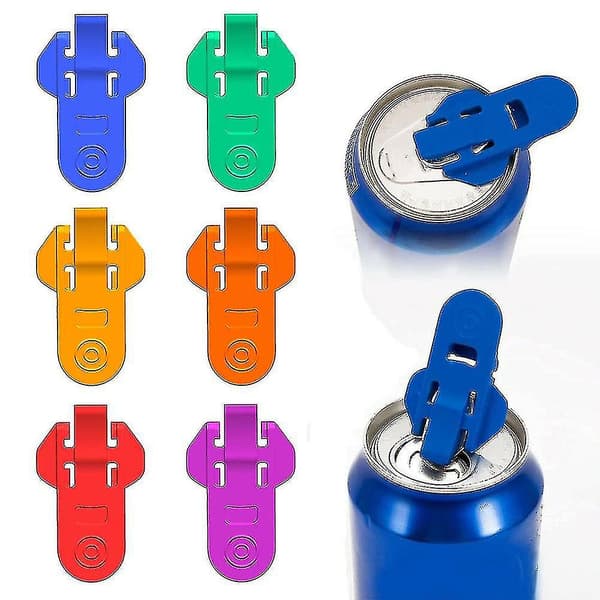 6 stk 2 i 1 manuell lett boksåpner Sue Seal Protector Picknick BBQ