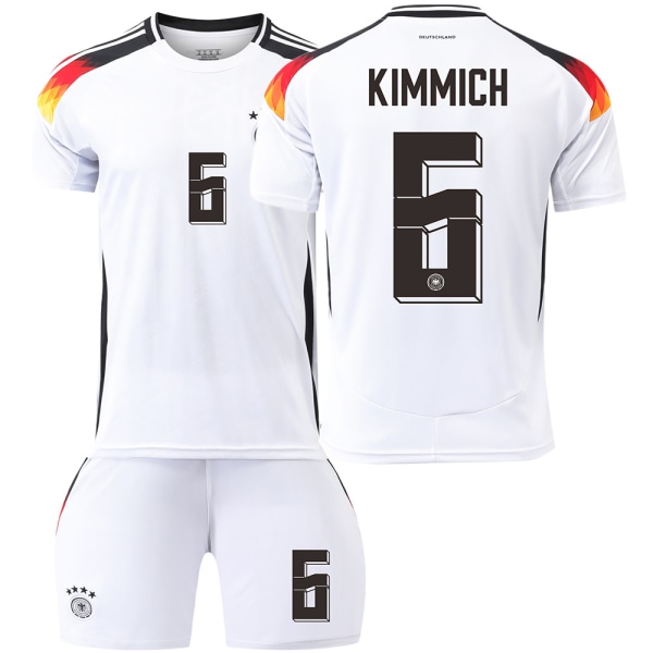 Saksa Koti EM 2024 Pelipaita Jalkapallopaita Lapset Herra Kit No.6 Kimmich ilman sukkia sockless 20