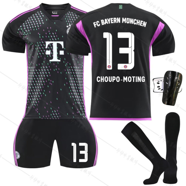 2324 Bayern Away Black Ny nr. 10 Sane 25 Muller 13 Choupo Moting Soccer Uniform Short Suit Shirt 16
