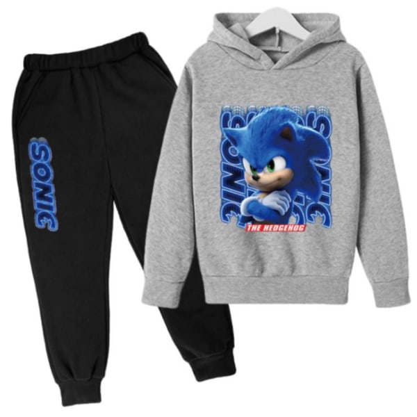 Barn og tenåringer Sonic The Hedgehog Hoodie Genser Treningsdrakt grey 7-8 years old/130cm