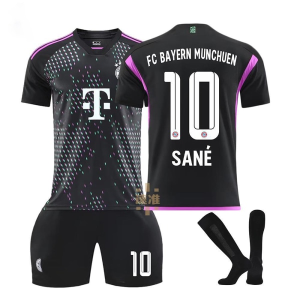 Sæson 23-24 Bayern udebane sort NO.10 Sane fodboldtrøje outfit yz 16