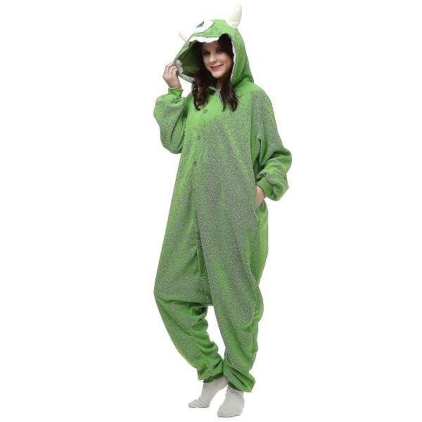 Wazowski Tecknad Kostym Halloween Jul Onesies Plysch Cosplay Pyjamas XL xl