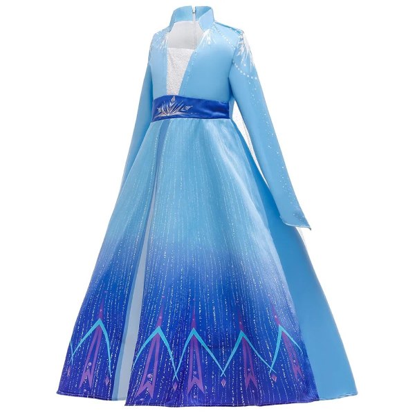 Cosplay Frozen 2 Halloween Kostymer Anna Elsa Princess Klänning Set För tjejer BX1666 Blue Size 140