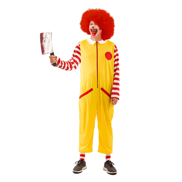 Mr. Ronald Clown Halloween Fastfood Fancy Dress kostume Extra Large