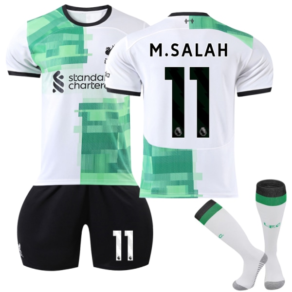 2023-2024 Liverpool Away Kids Fotbollströja Kit nr 11 Salah 18