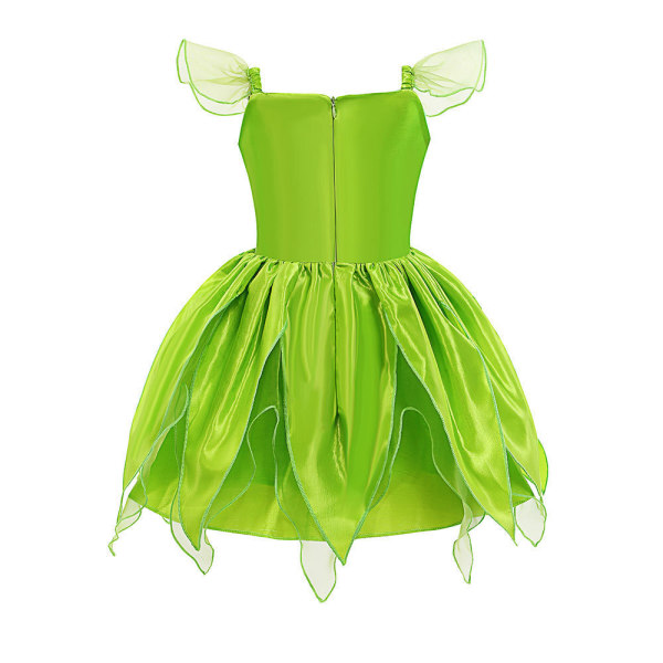 Tyttöjen Tinkerbell-asu Prinsessamekko Tyylikkäät Keijumekot Cosplay-juhlaasu 110cm