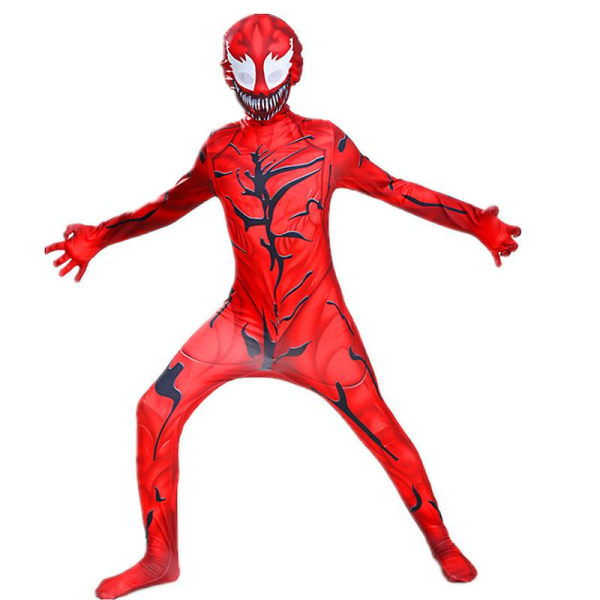 Costume Cosplay New Venom 2 Red Venom Jumpsuit Tights Spiderman Hero Costume Red Venom 2 140